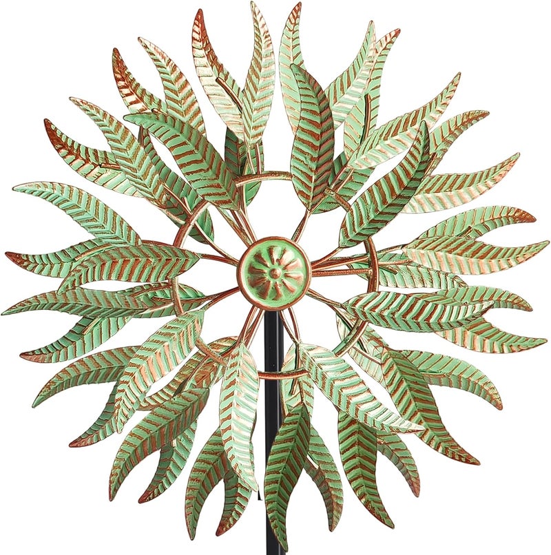 Senflame Large Outdoor Metal Wind Spinner,Two-Way Wind Sculptures,360 Degrees Kinetic Wind Spinners Yard Art Decor for Patio, Lawn & Garden 63 * 13.4 Inches - Image 1